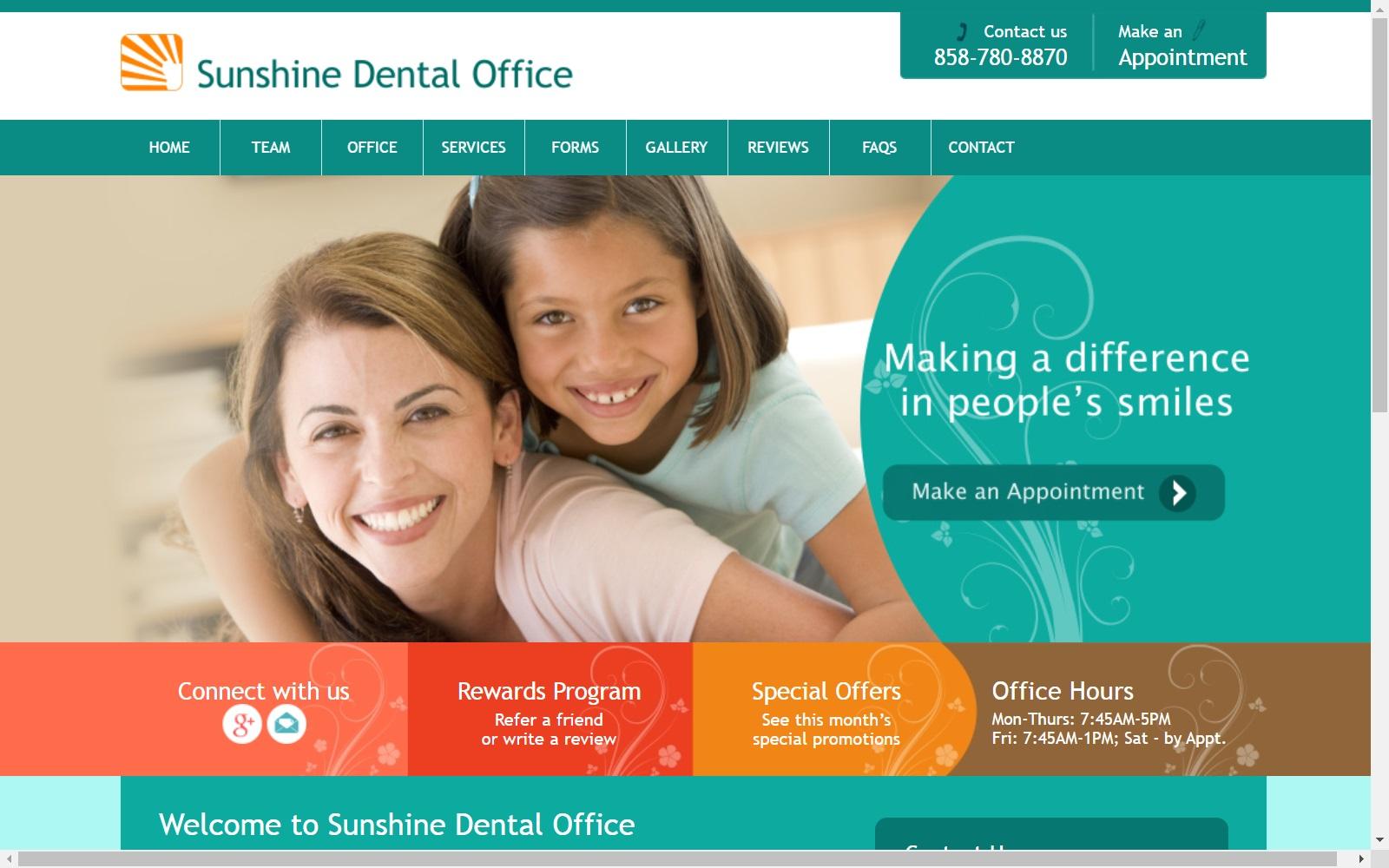 Sunshine Dental Office screenshot