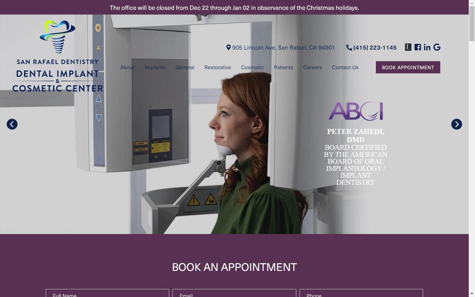 San Rafael Dentistry Dental Implants & Cosmetic Center - San Rafael screenshot