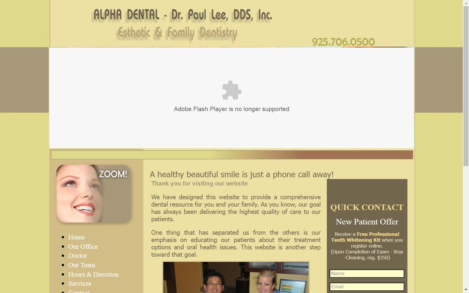 Alpha Dental Dental Office of Dr. Paul Lee DDS Inc screenshot