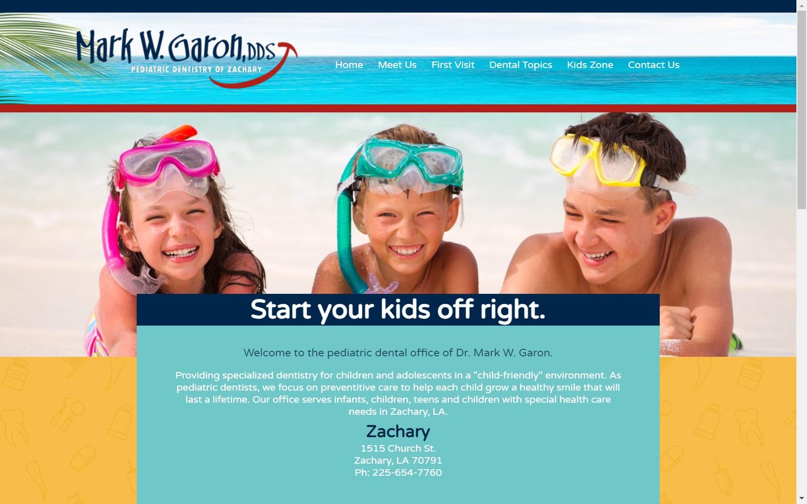 Garon Mark W DDS Pediatric Dentistry screenshot