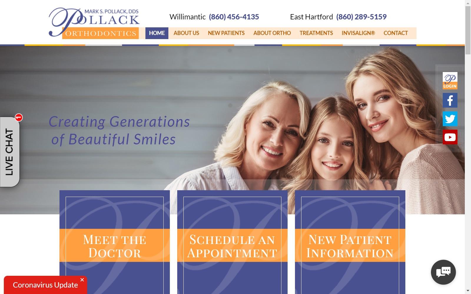 Pollack Orthodontics screenshot