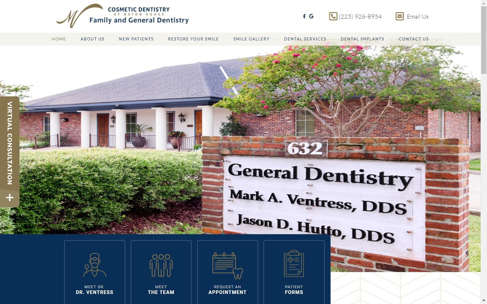 Mark Ventress DDS Cosmetic Dentistry of Baton Rouge screenshot