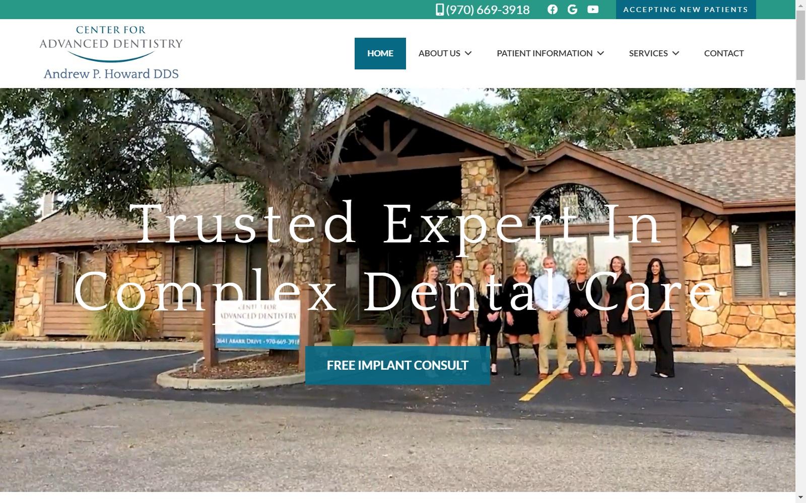 Center for Advanced Dentistry screenshot