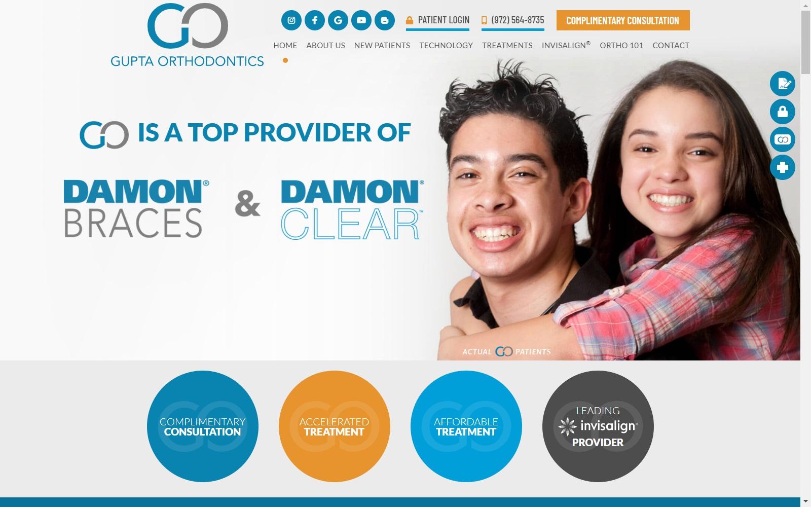 Gupta Orthodontics screenshot