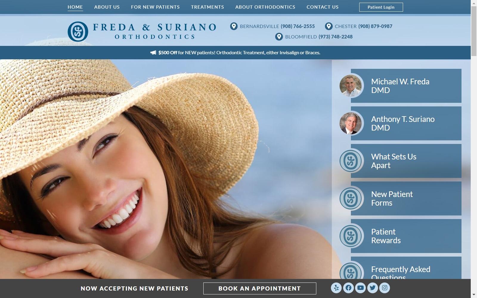 Freda & Suriano Orthodontics screenshot