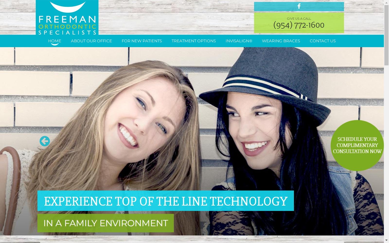 Freeman Orthodontics screenshot