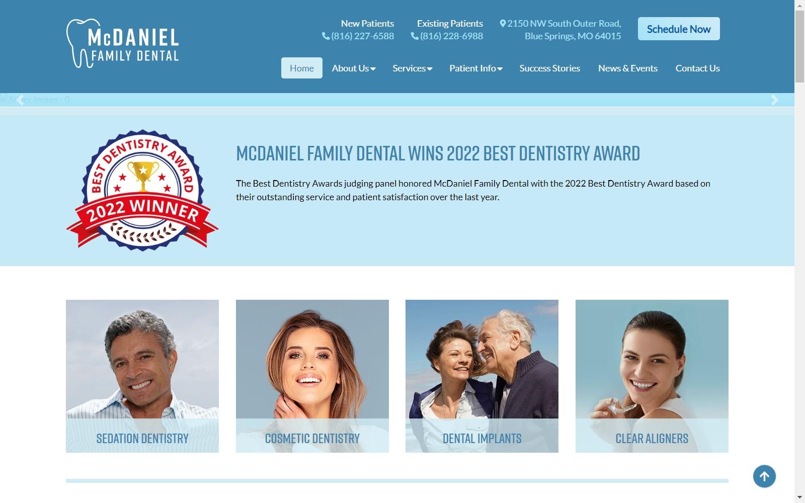 McDaniel Family Dental screenshot
