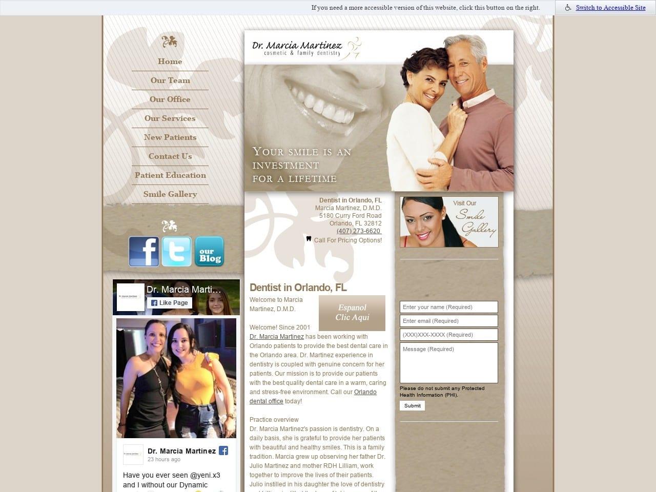 Marcia Martinez D.M.D Cosmetic & Family Dentistr screenshot