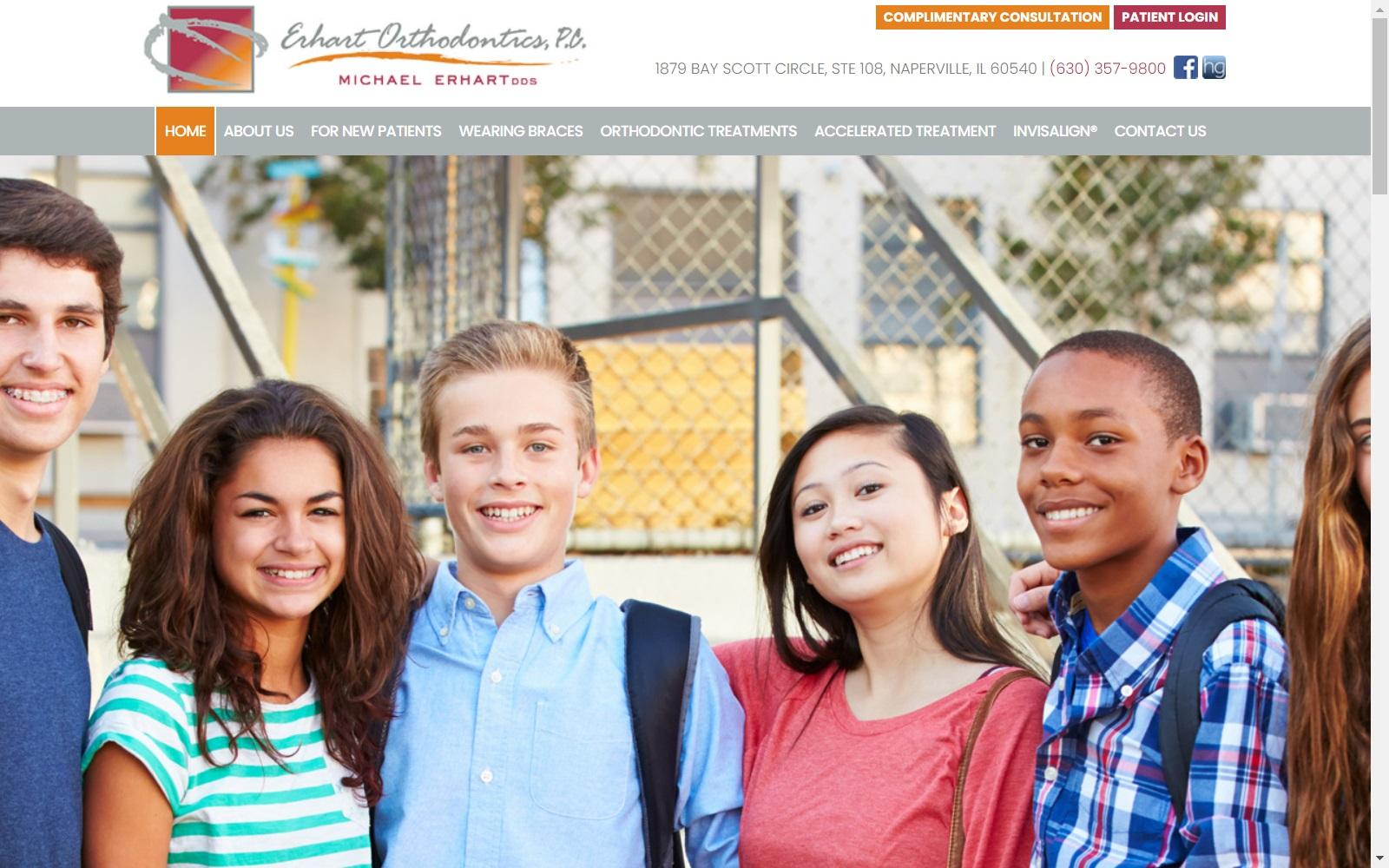 Erhart Orthodontics P.C. screenshot