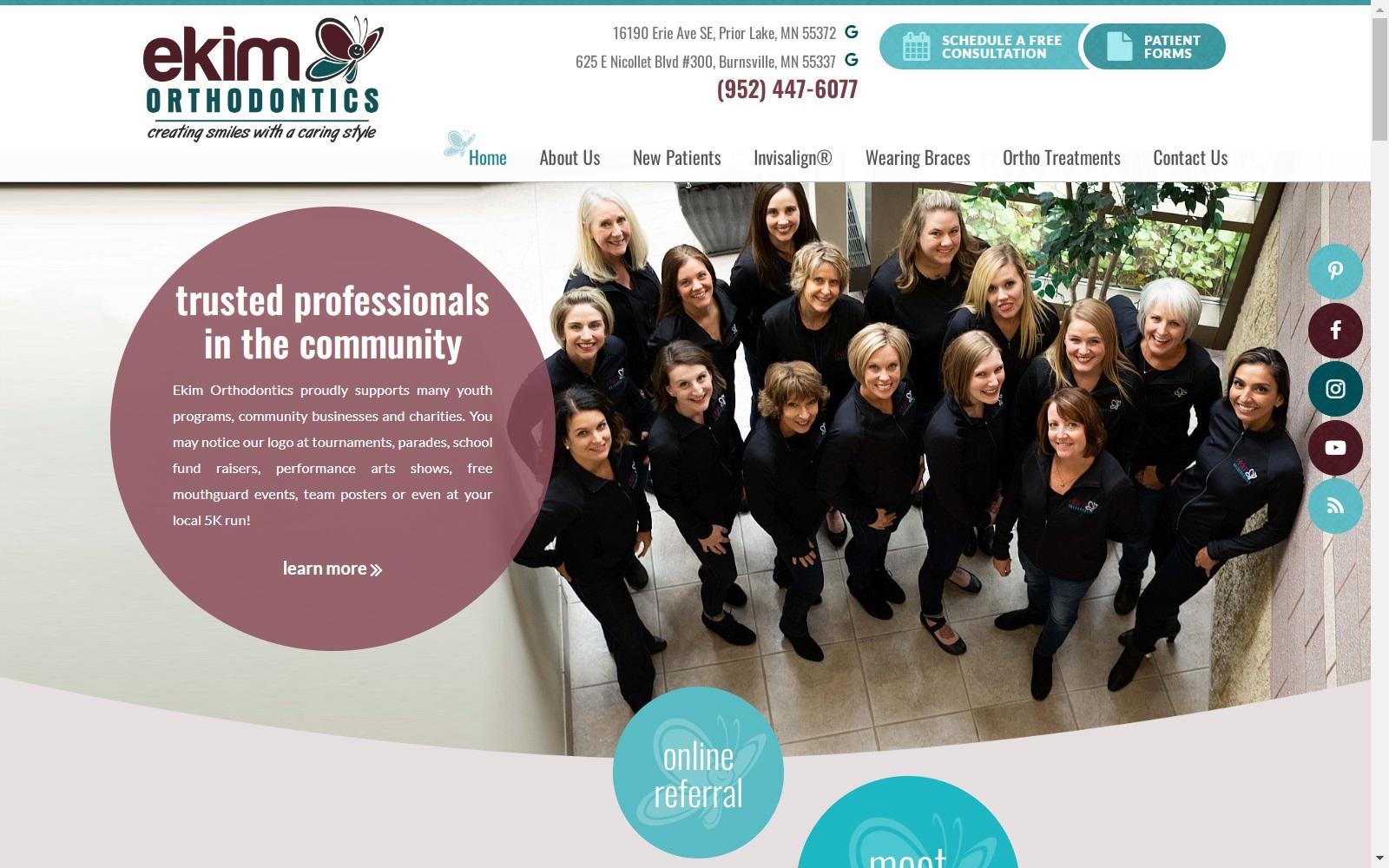 Ekim Orthodontics screenshot