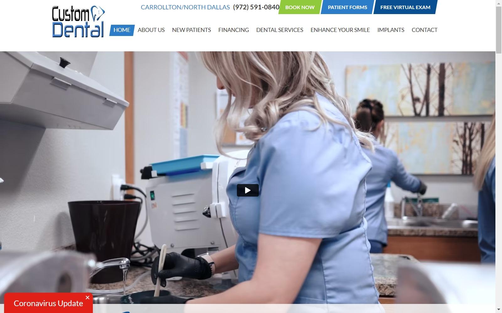 Custom Dental of Carrollton screenshot