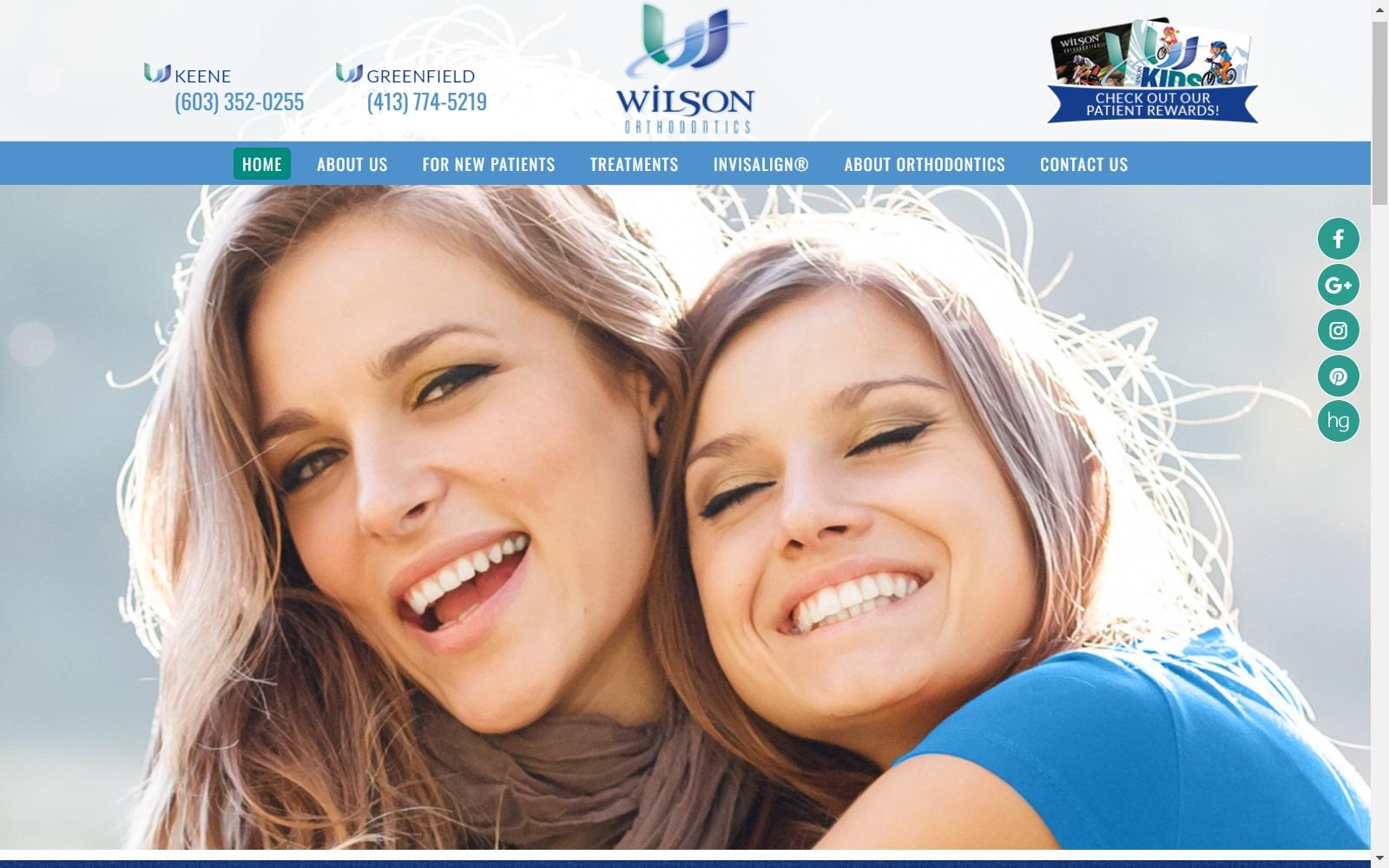 Wilson Orthodontics screenshot