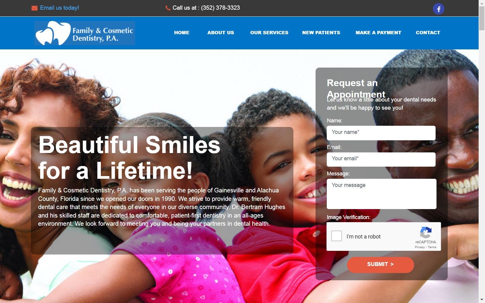 Family & Cosmetic Dentistry, P.A. screenshot