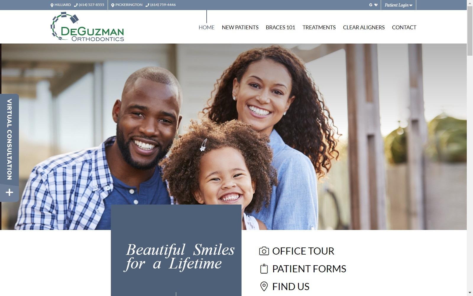 DeGuzman Orthodontics screenshot