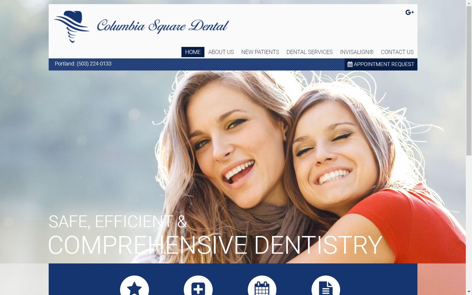 Columbia Square Dental screenshot