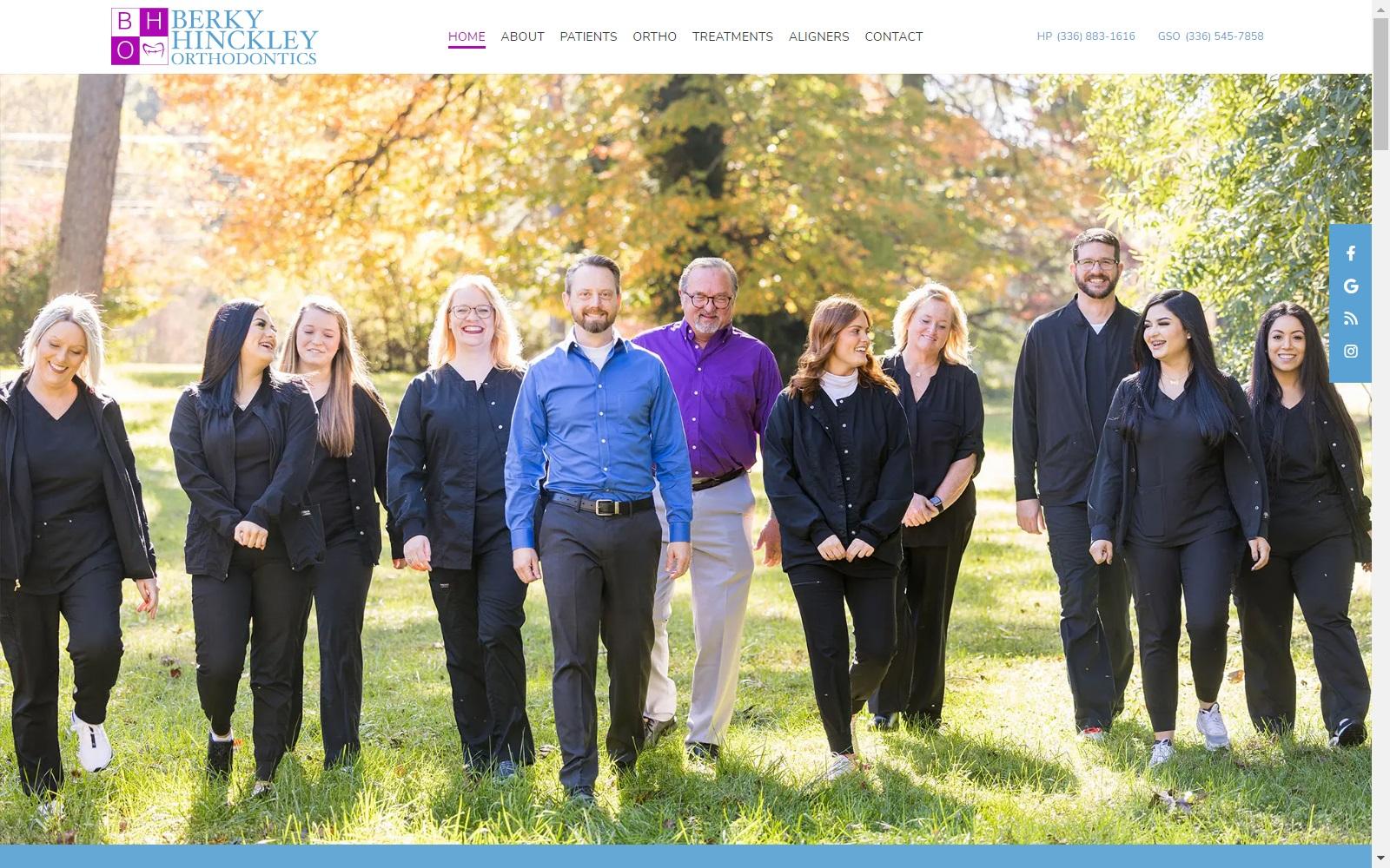 Berky Hinckley Orthodontics screenshot