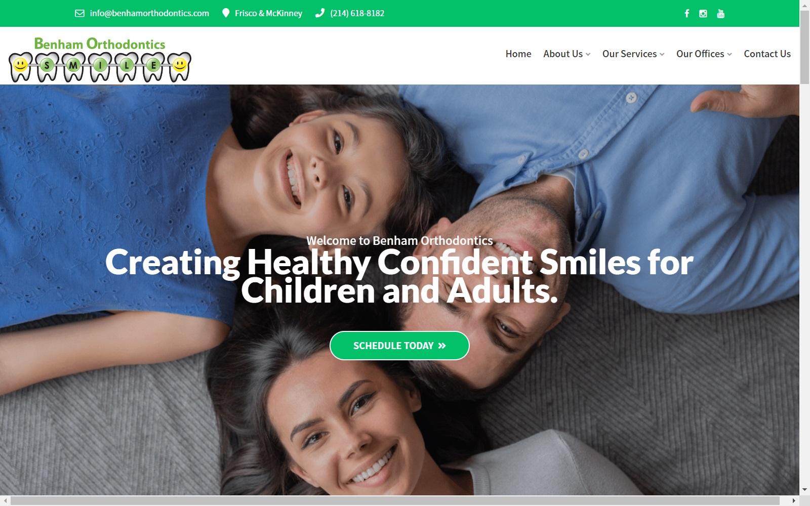 Benham Orthodontics screenshot
