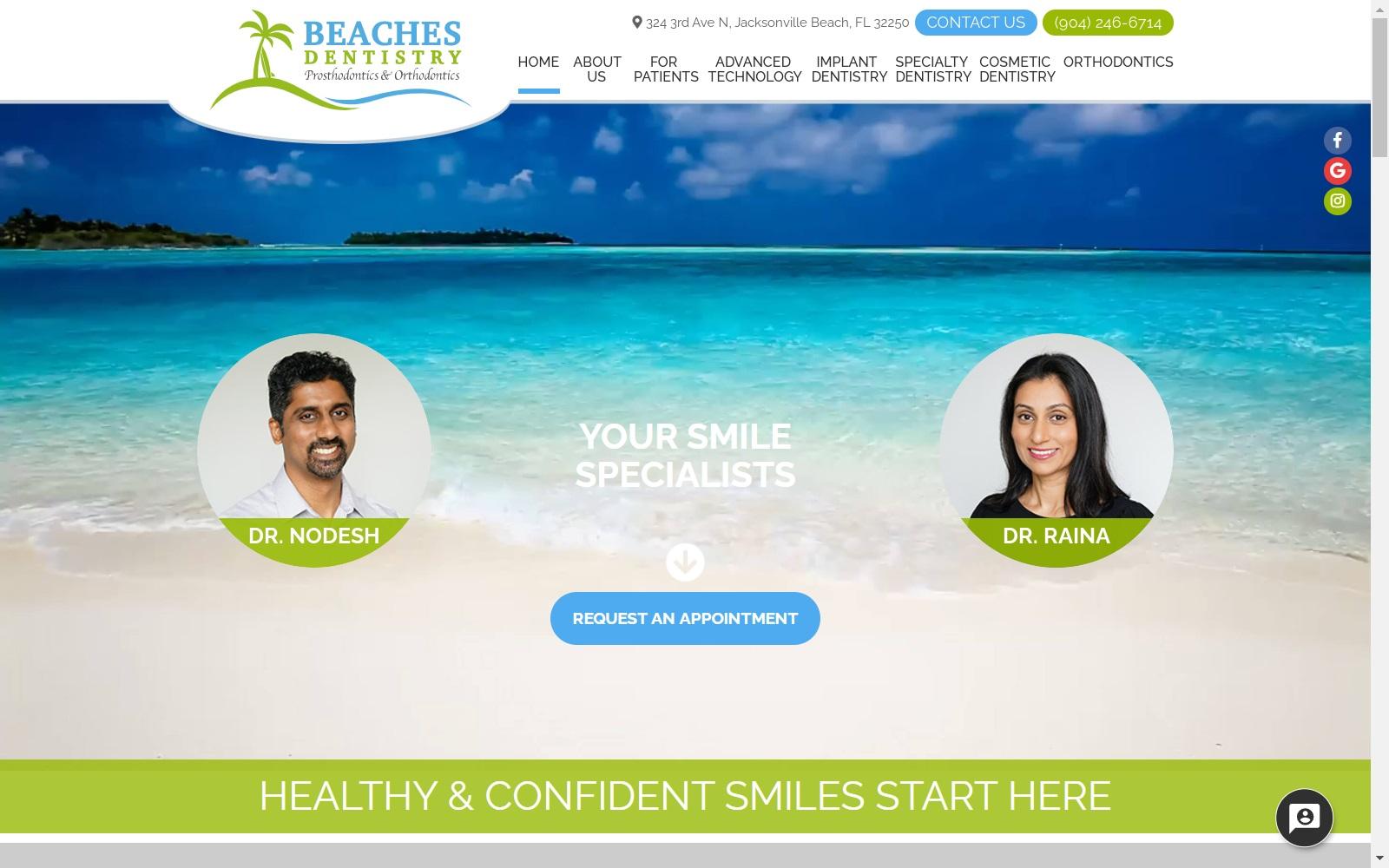 Beaches Dentistry - Prosthodontics & Orthodontics screenshot