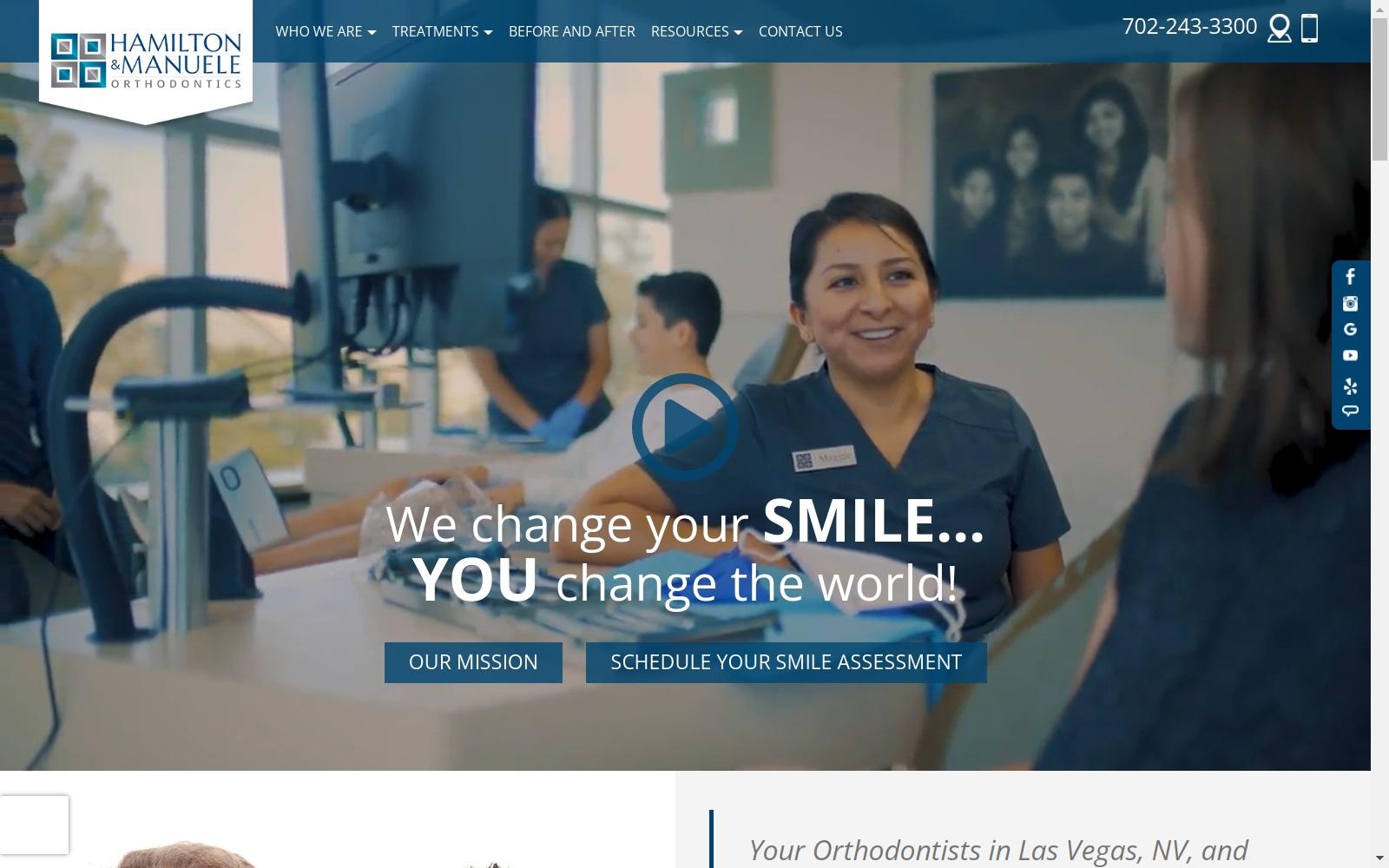 Hamilton & Manuele Orthodontics screenshot