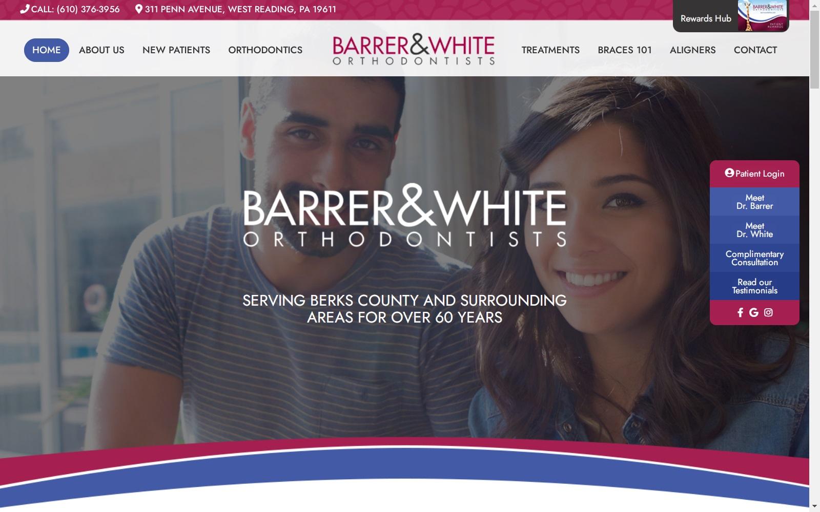 Barrer & White Orthodontists screenshot