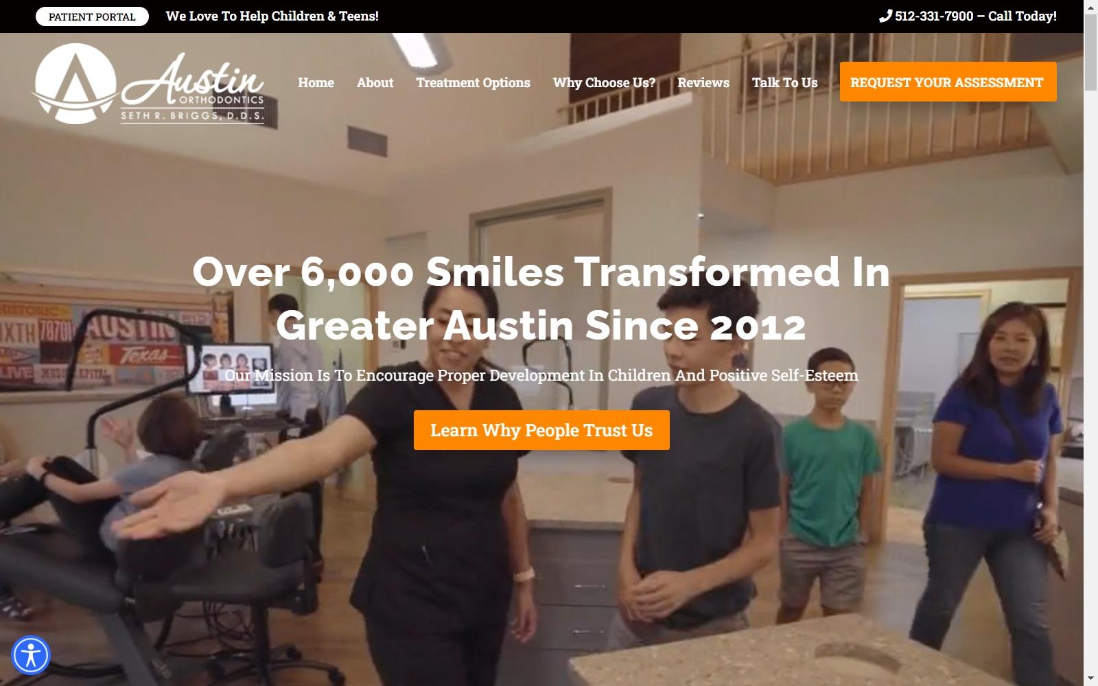 Austin Orthodontics screenshot