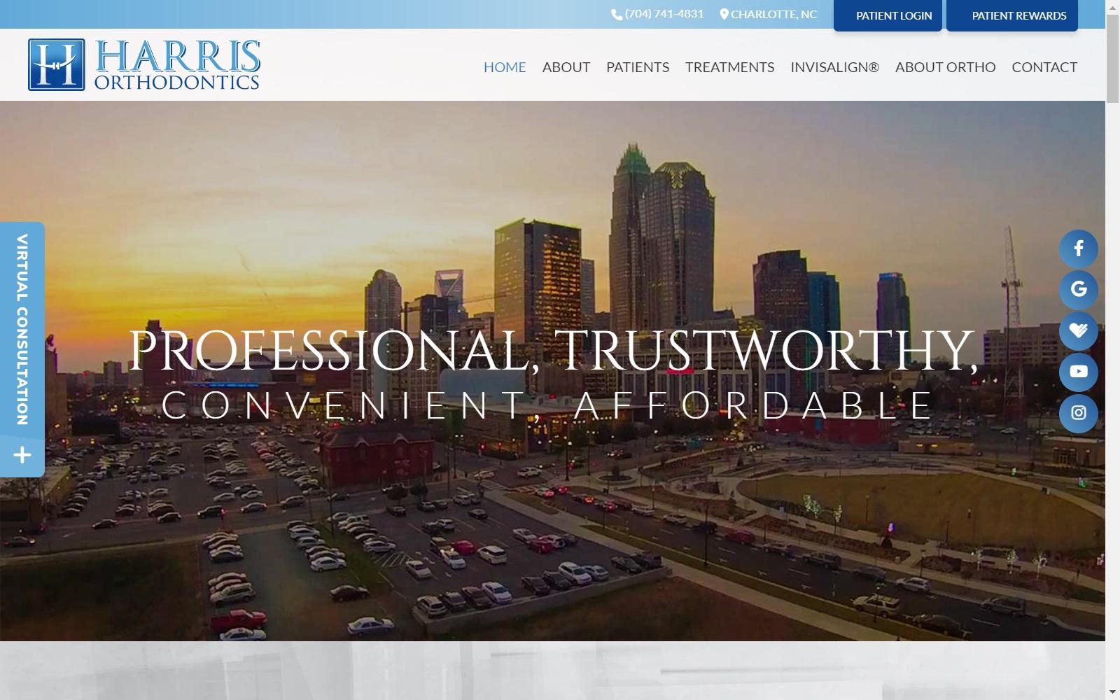 Harris Orthodontics screenshot