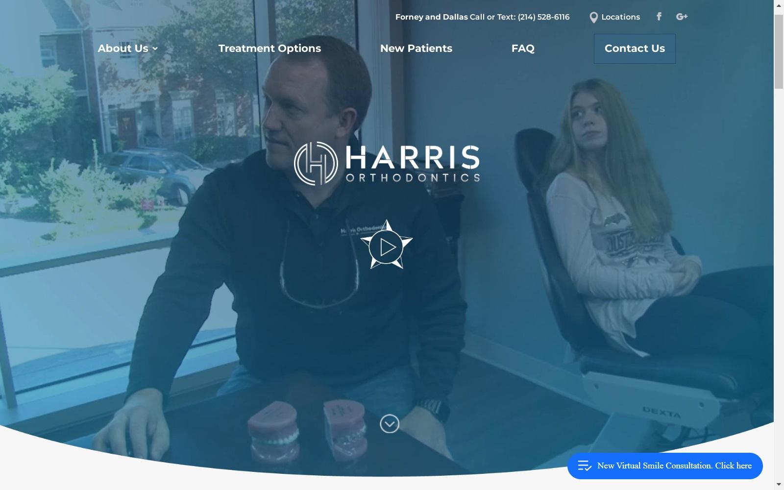 Harris Orthodontics screenshot
