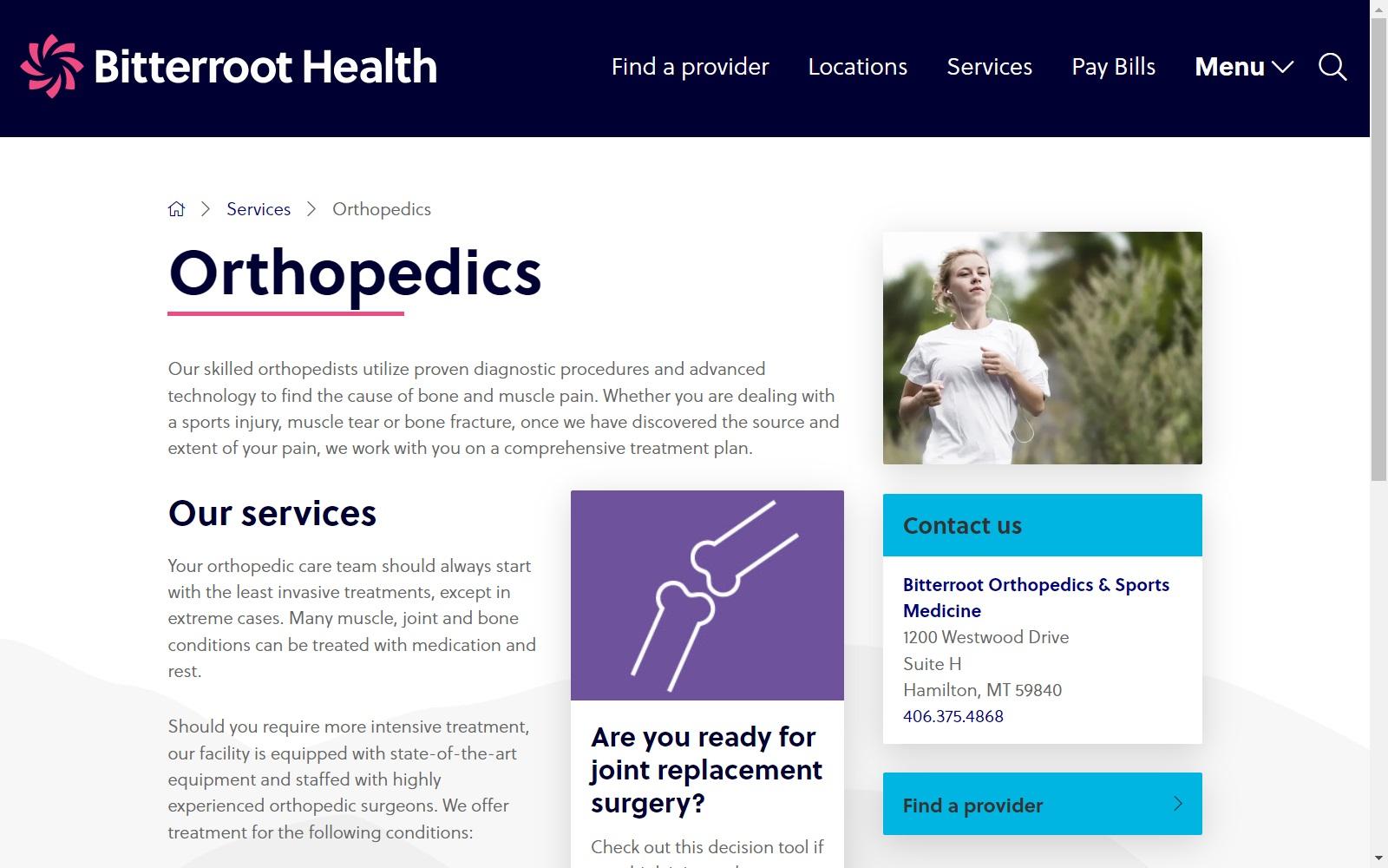 Bitterroot Health - Orthopedics & Sports Medicine
