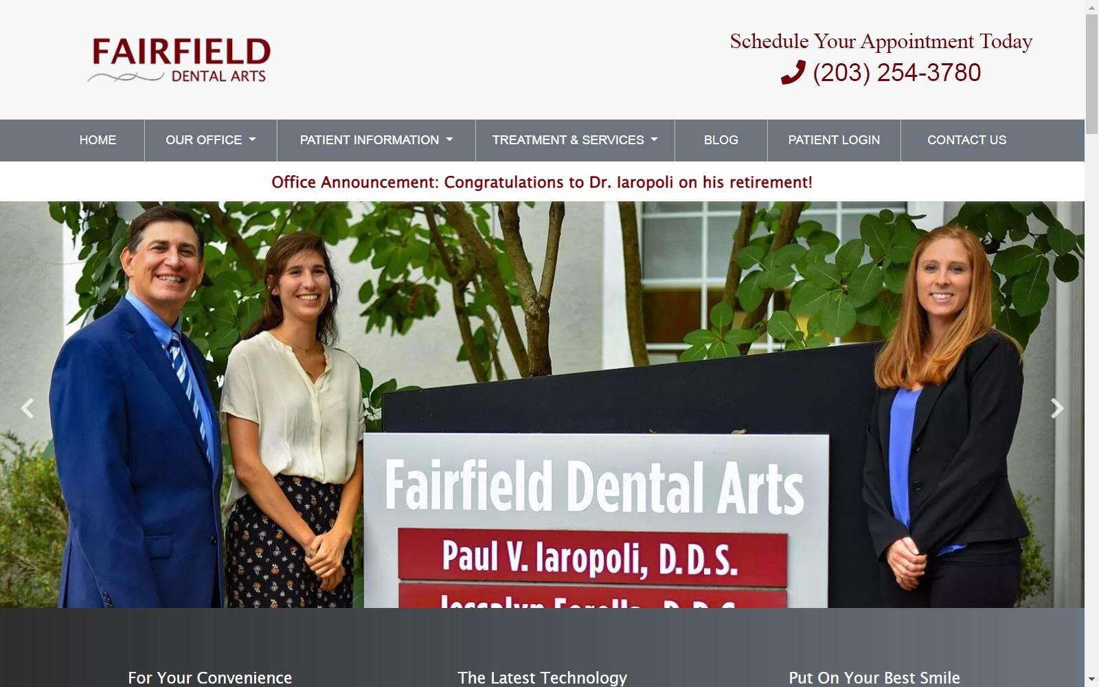 Fairfield Dental Arts screenshot