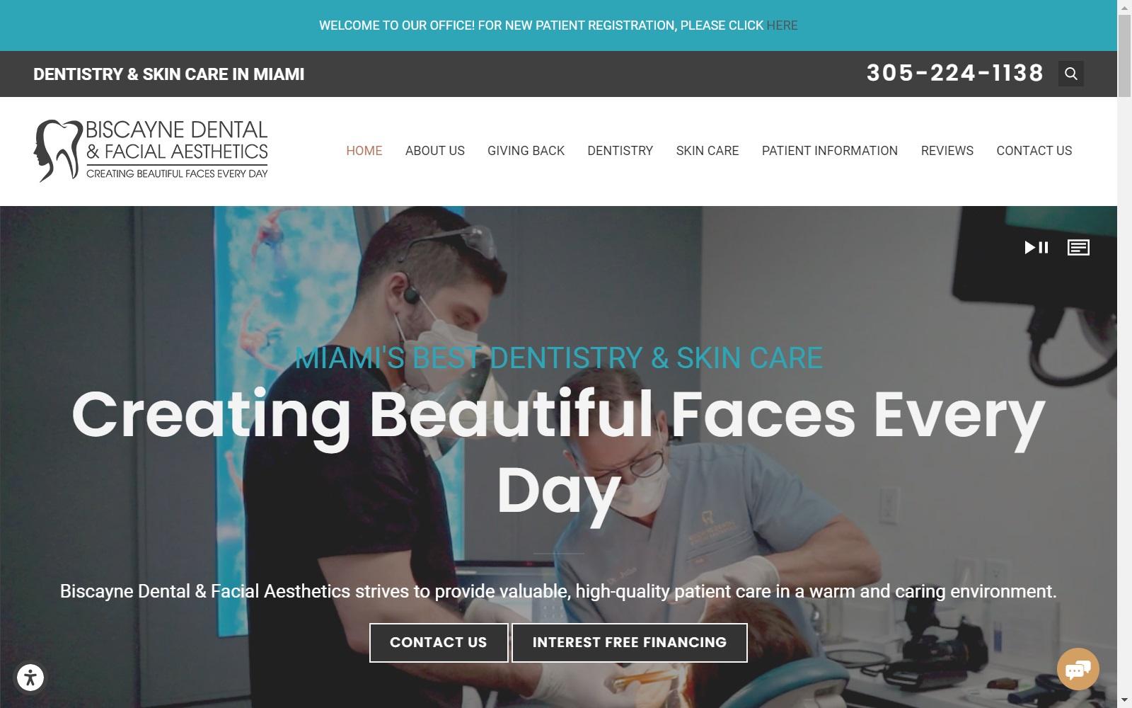 Biscayne Dental & Facial Aesthetics screenshot