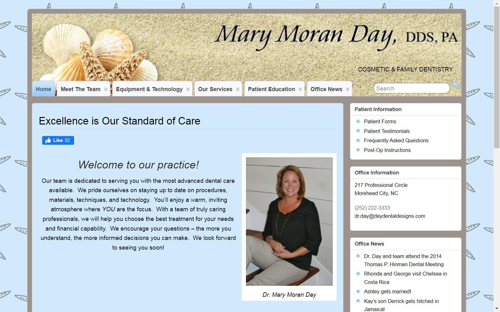Mary Moran Day, DDS, PA screenshot