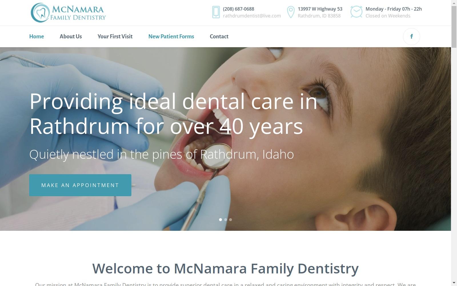 McNamara Family Dentistry screenshot