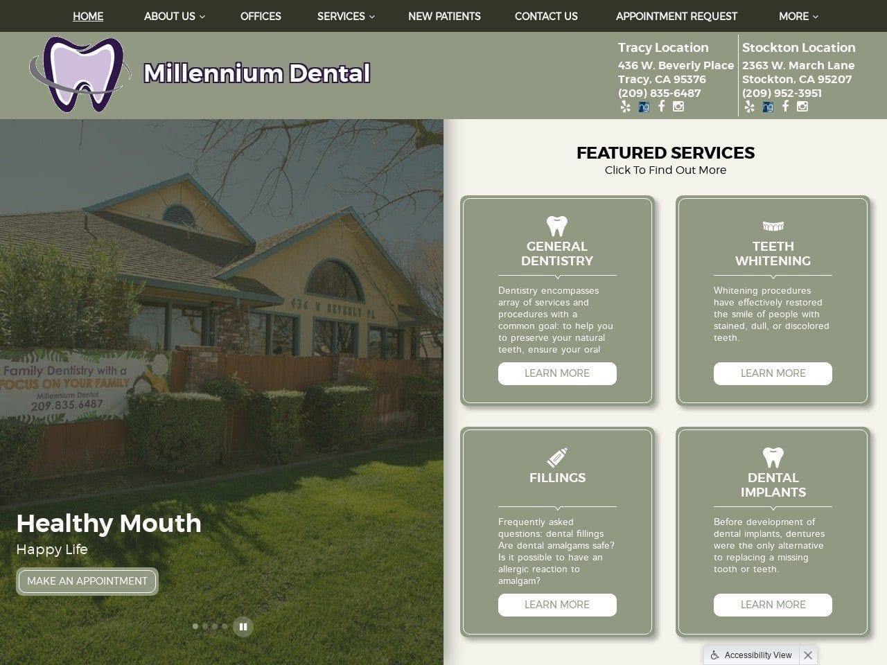 Millennium Dental Inc screenshot