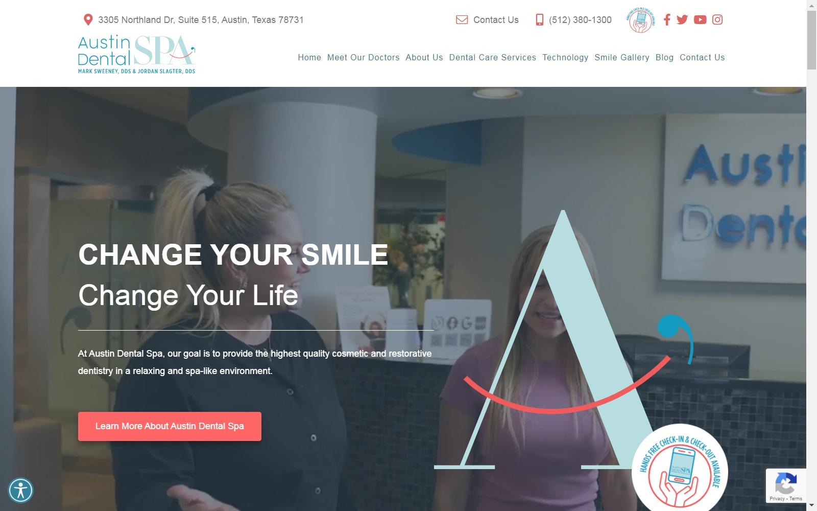 Austin Dental Spa screenshot