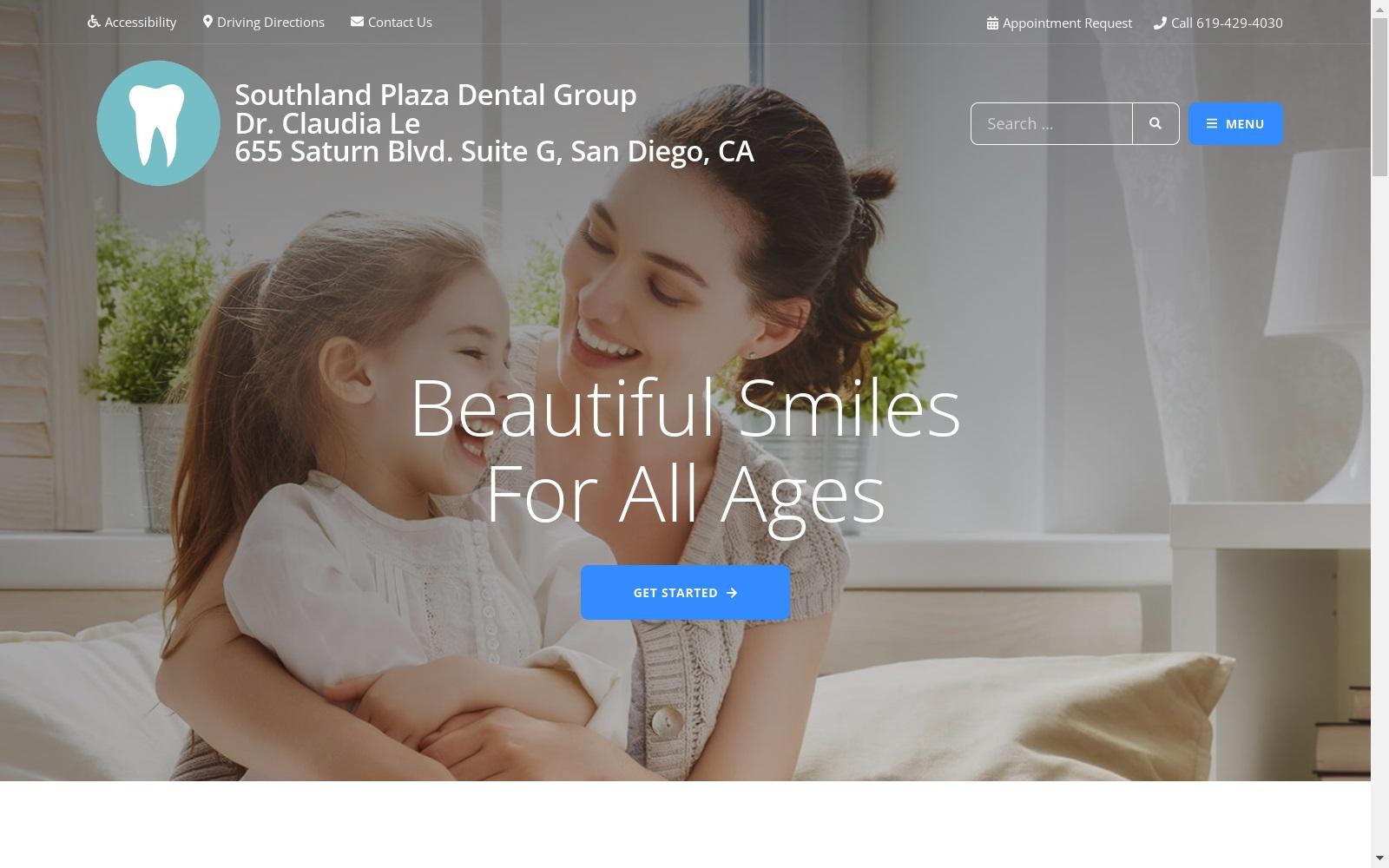 Southland Plaza Dental Group, Office of Dr. Claudia Le DMD screenshot