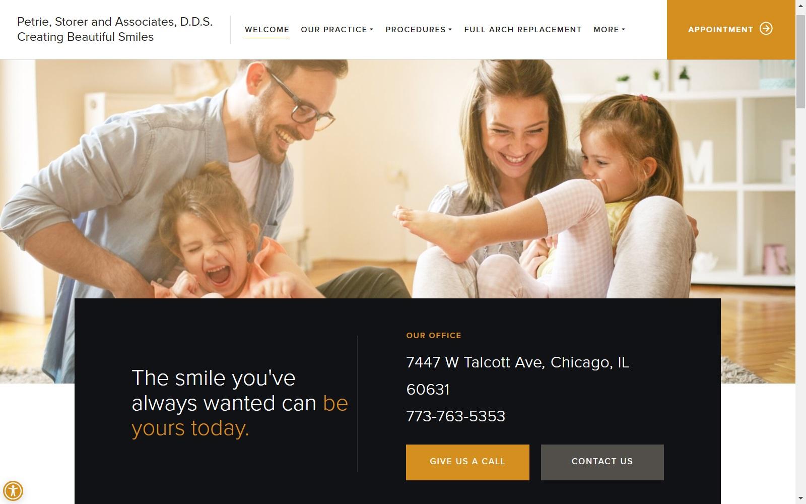 Petrie, Storer & Associates screenshot
