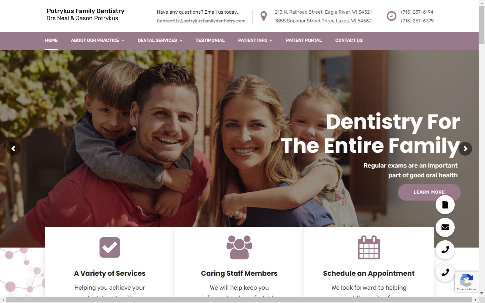 Potrykus Family Dentistry screenshot