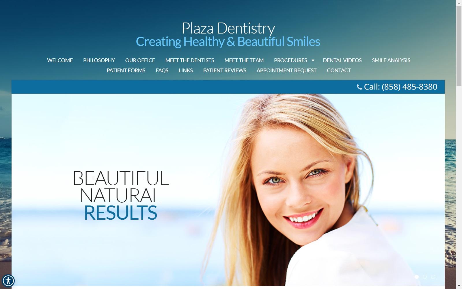 Plaza Dentistry - Dentists in Rancho Bernardo Ca screenshot