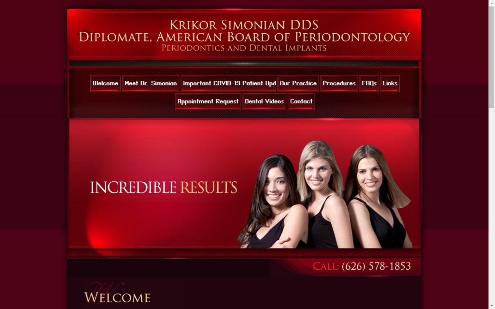 Krikor Simonian DDS screenshot