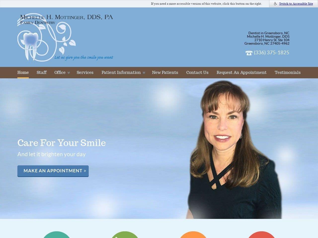 Michelle H Mottinger DDS PA screenshot