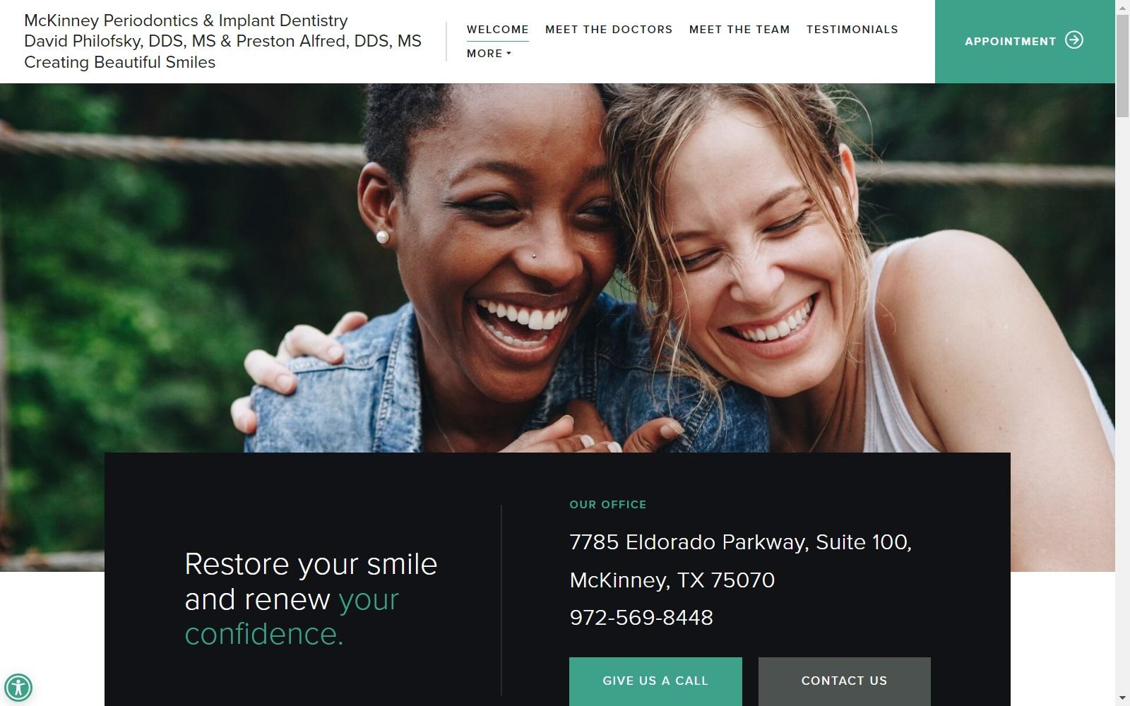 McKinney Periodontics & Implant Dentistry screenshot