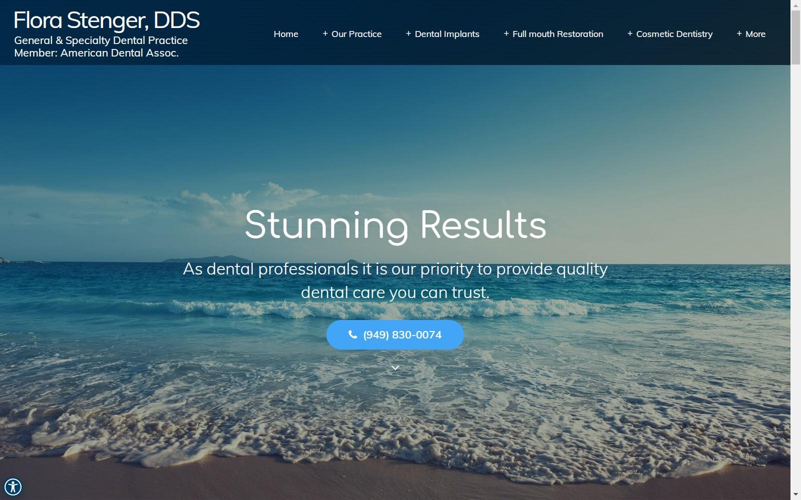 Flora Stenger DDS Inc. screenshot