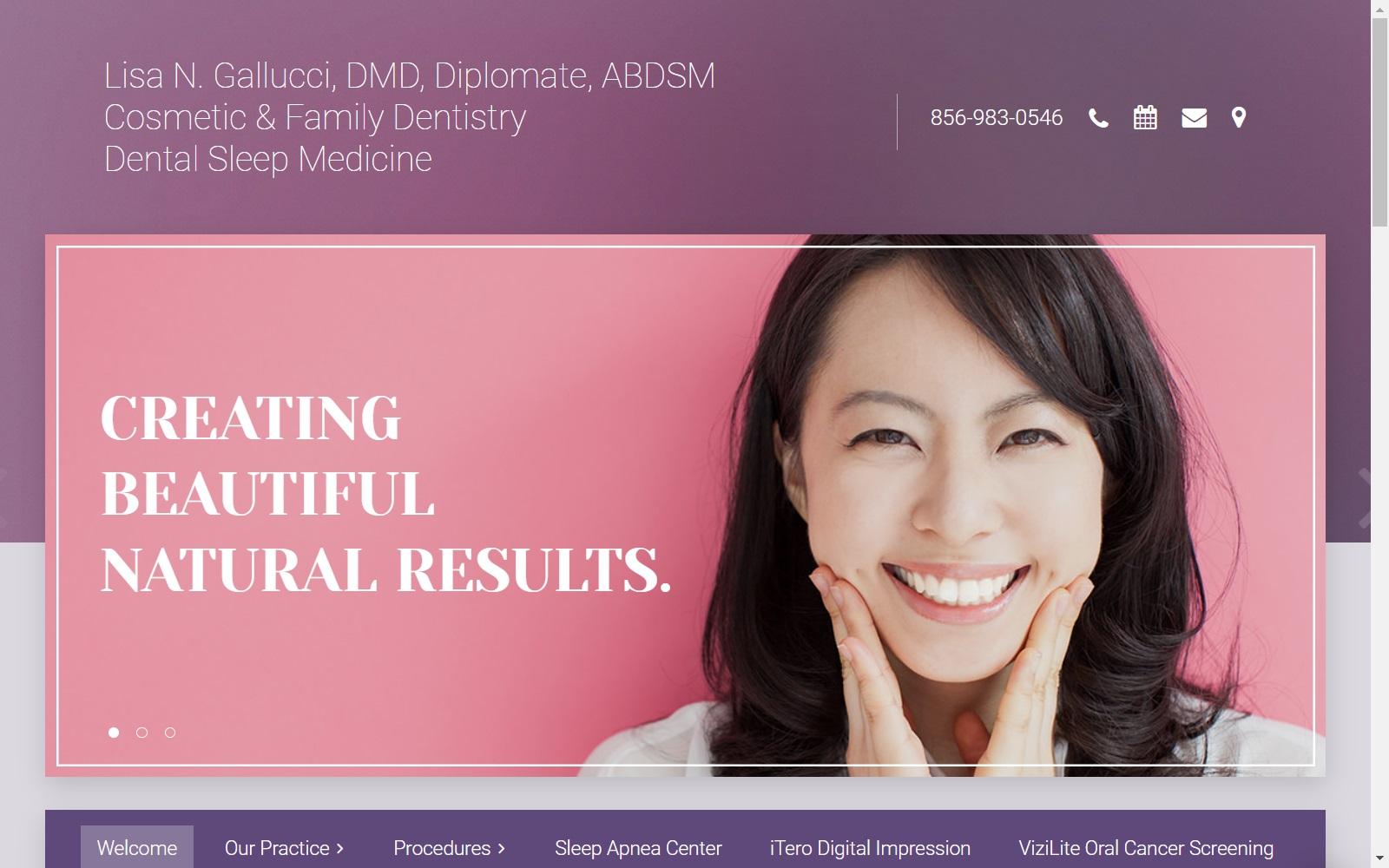 Gallucci Dental screenshot