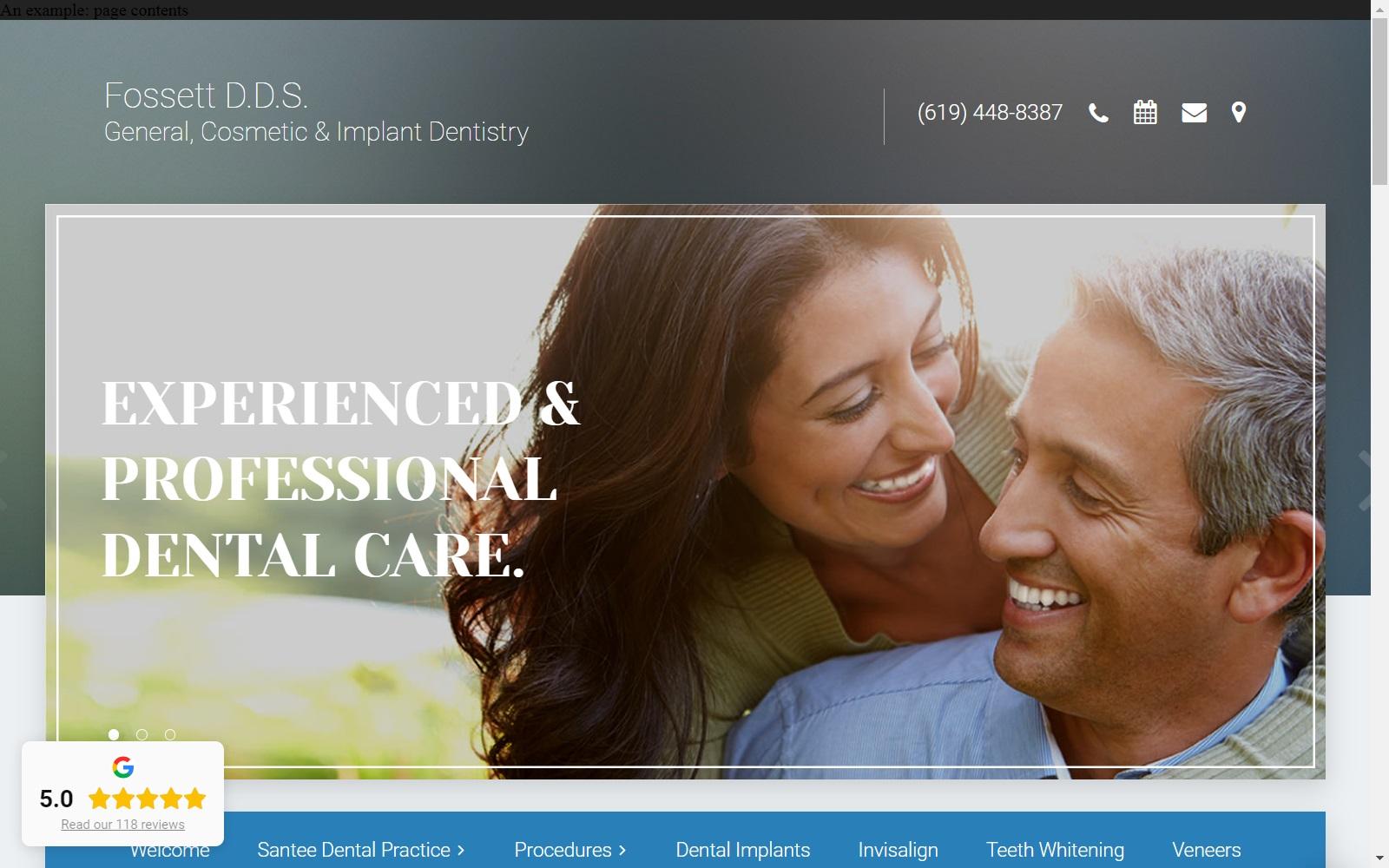 Santee Dentist – David A. Fossett, DDS screenshot