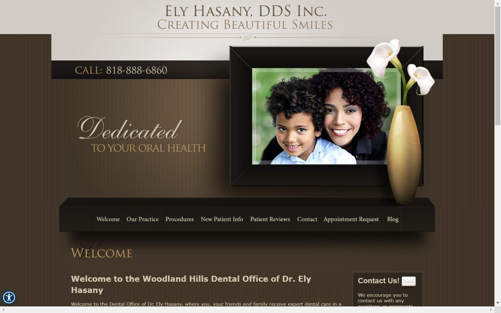 Ely Hasany DDS, INC. screenshot