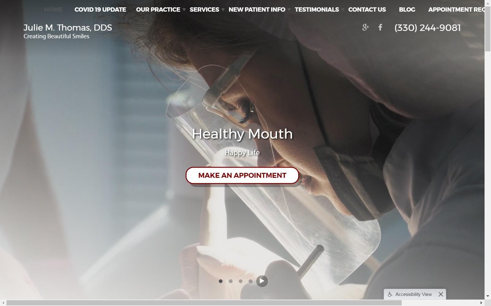 Julie M Thomas DDS screenshot