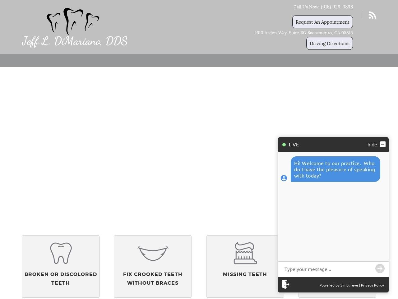 Dr. Jeff L. Dimariano DDS screenshot