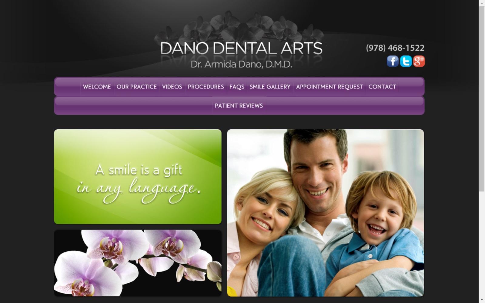 Dano Dental Arts L.L.C. screenshot