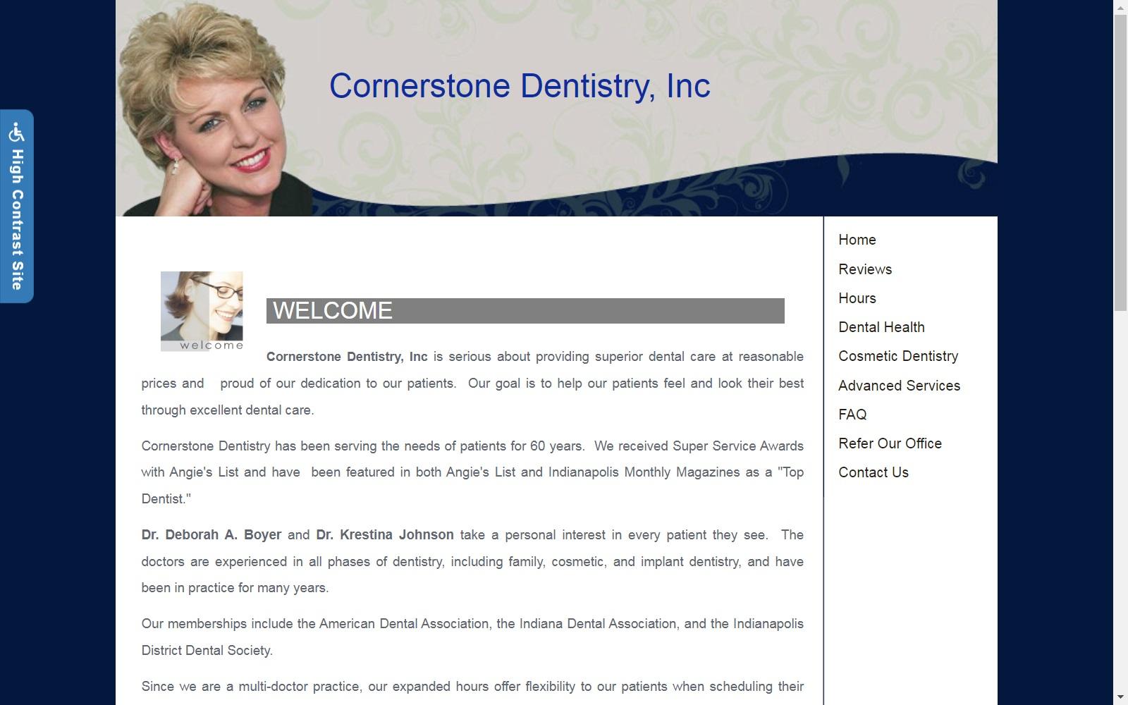Cornerstone Dentistry Carmel screenshot