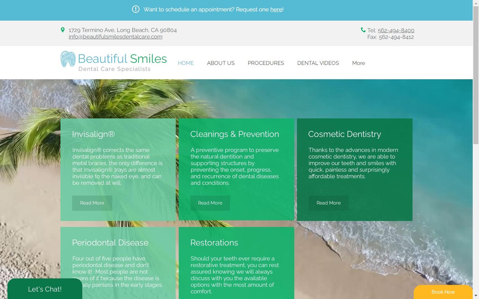 Beautiful Smiles Dental Care Ruiz Adrian DDS screenshot
